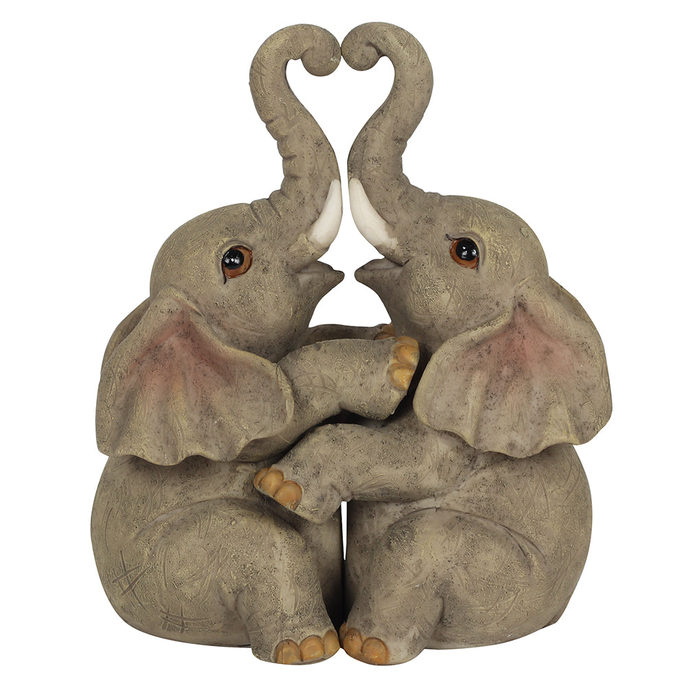 Elephant Embrace Elephant Couple Ornament Wonkey Donkey Bazaar