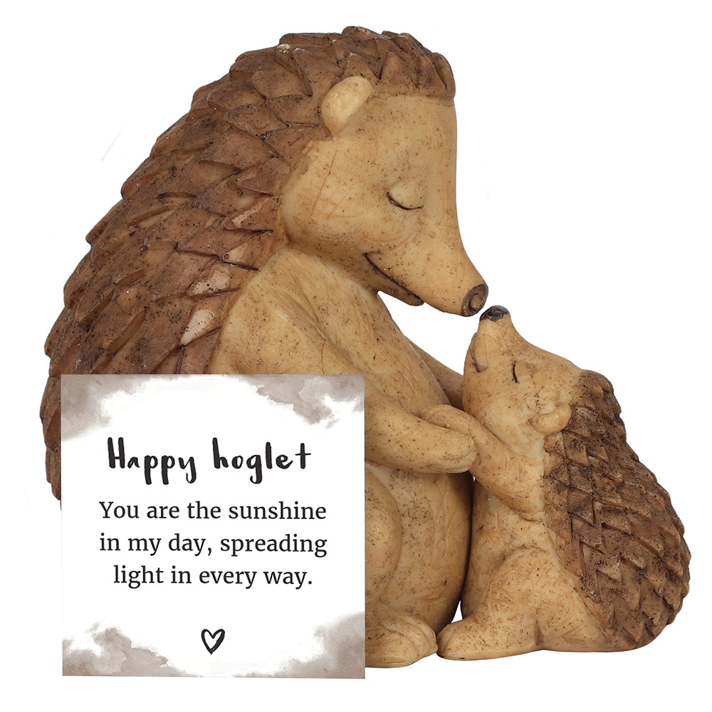Happy Hoglet Mother and Baby Hedgehog Ornament Wonkey Donkey Bazaar