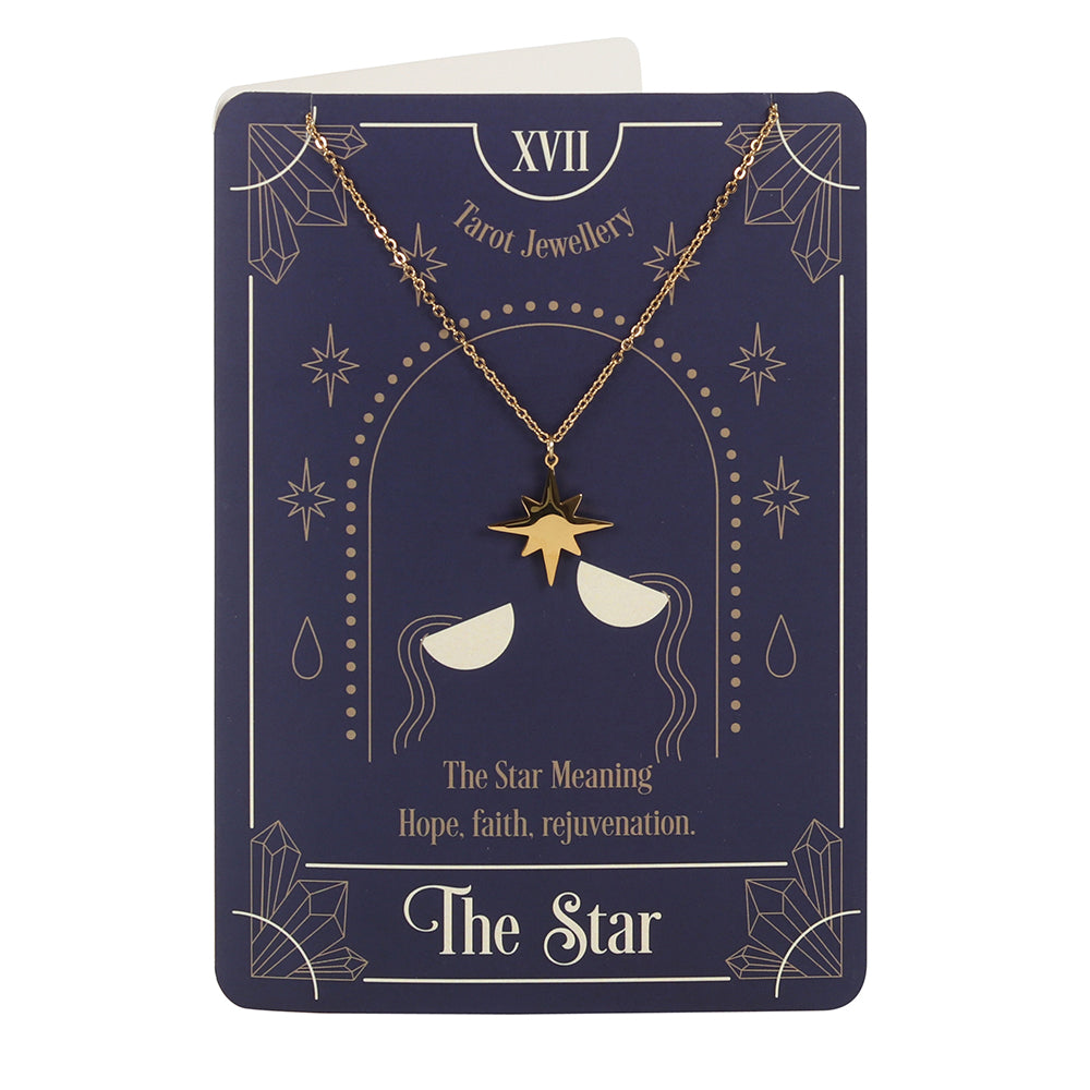 The Star Tarot Necklace on Greeting Card Wonkey Donkey Bazaar