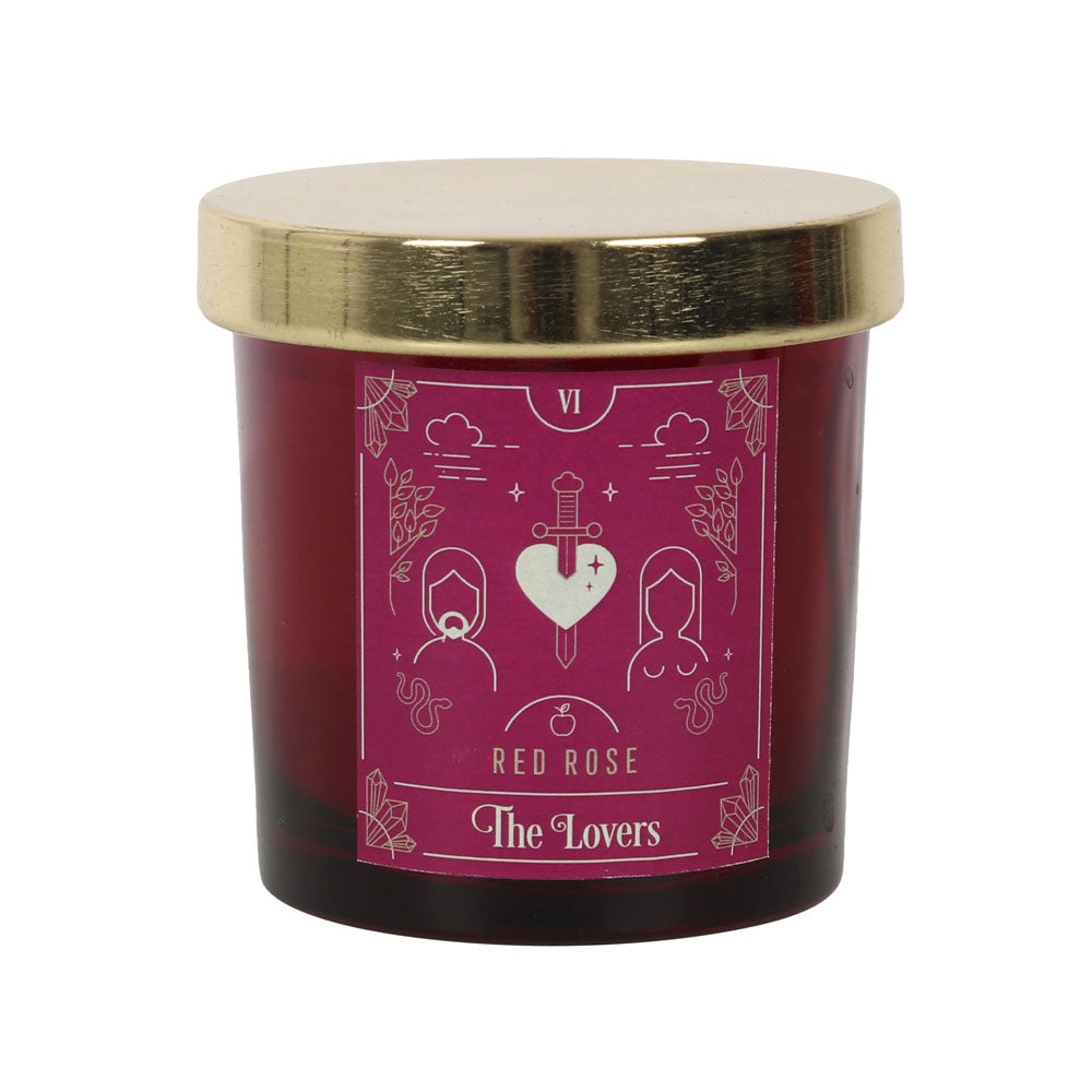The Lovers Red Rose Tarot Candle Wonkey Donkey Bazaar