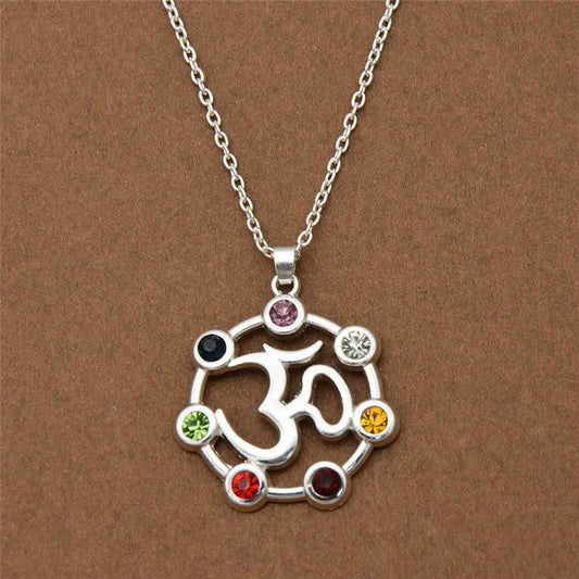 Flower of Life Geometry Pendant Necklace Egyptian Women Yoga Jewelry Rune Chain Unbranded