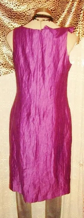 GORGEOUS Kaikoo purple dress, size14,f shoulder flounce, sleeveless Kaikoo