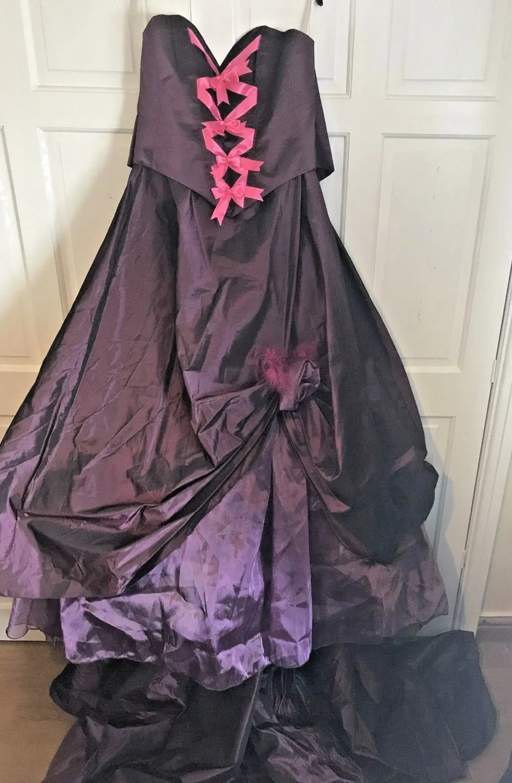 GORGEOUS Purple Gothic Dress Size 8-10 Wedding Bridesmaid Prom Evening None
