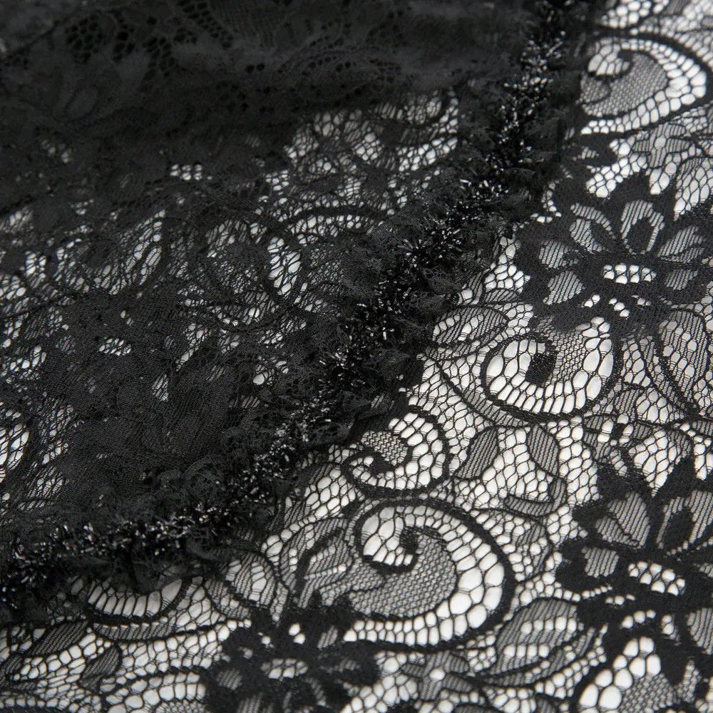 GOTHIC/PUNKVintage Retro 3/4 Sleeve Lace Wedding Bridal Shrug Bolero Tops Jacket Unbranded