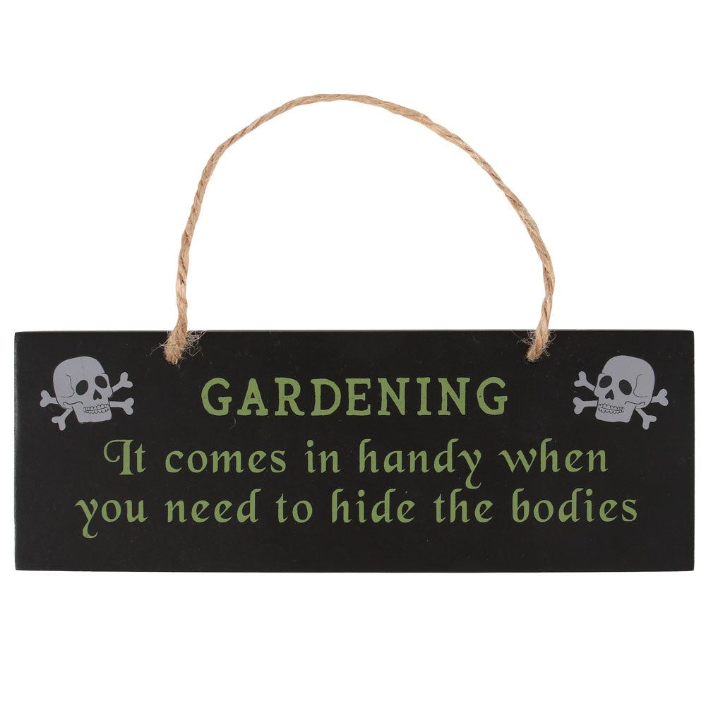 Gothic Gardening Comes In Handy Hanging Sign Wonkey Donkey Bazaar