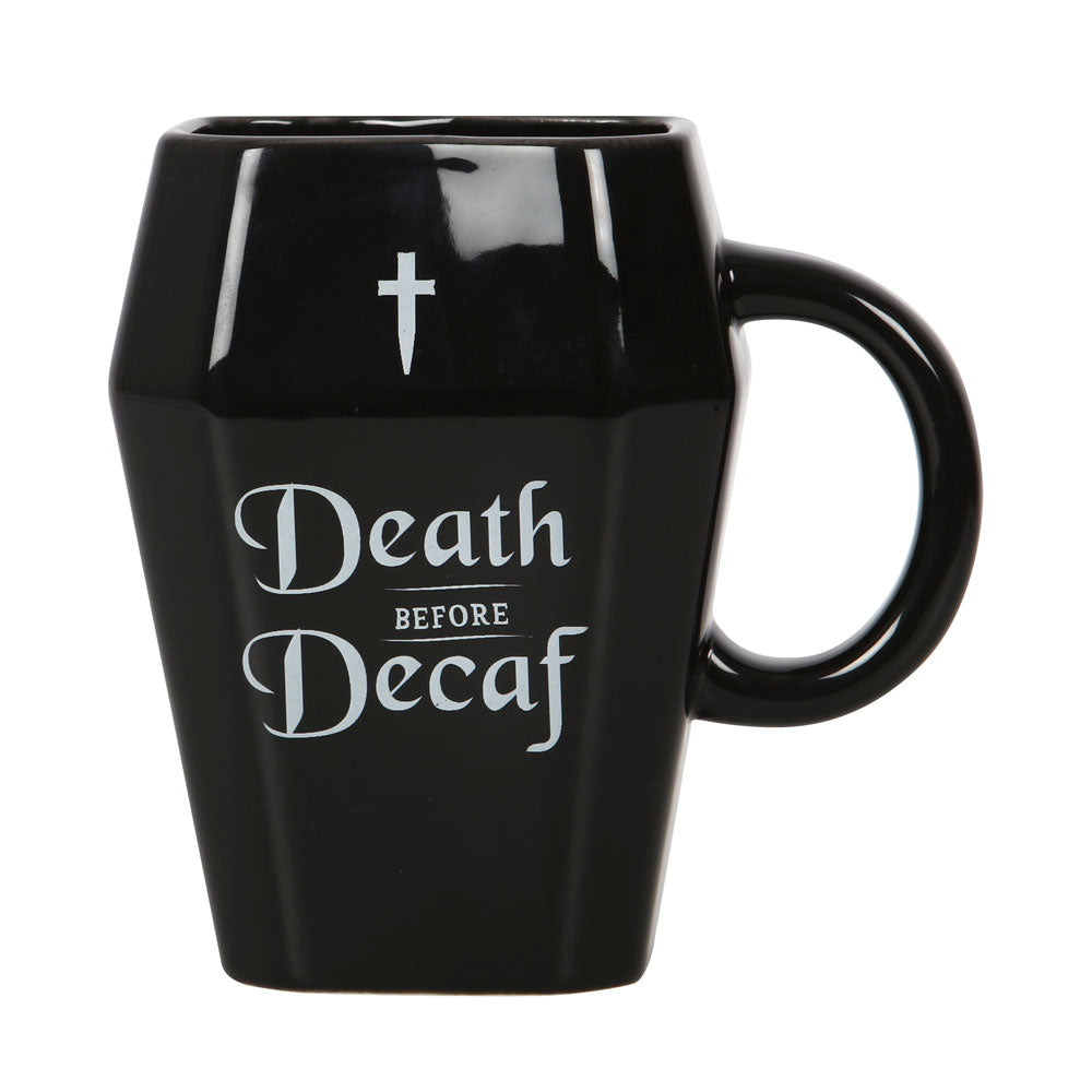Death Before Decaf Coffin Mug Wonkey Donkey Bazaar