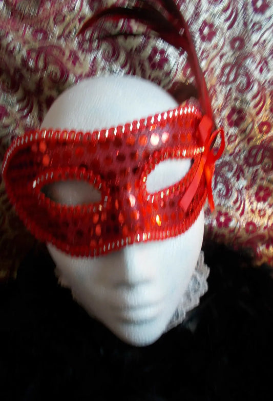Glittery MASQUERADE MASK FANCY DRESS/MASKED BALL/PARTY :2 colours available Unbranded