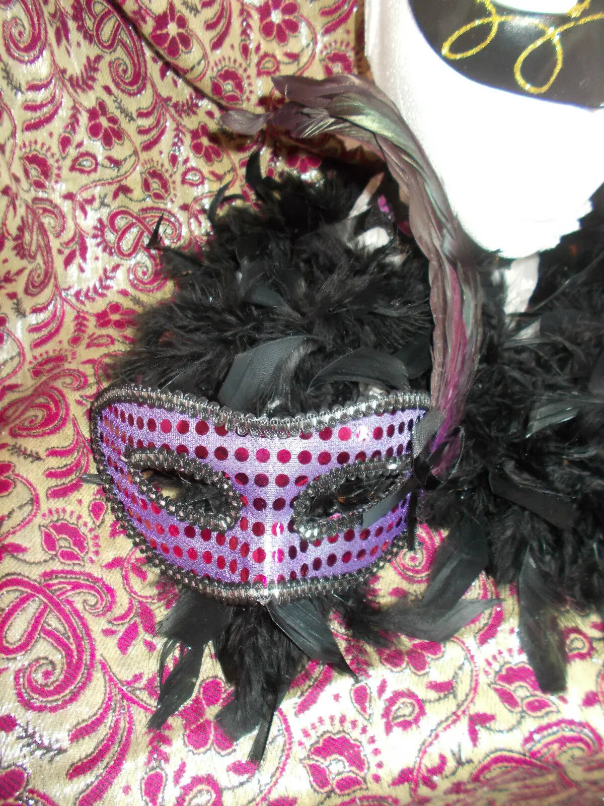 Glittery MASQUERADE MASK FANCY DRESS/MASKED BALL/PARTY :2 colours available Unbranded