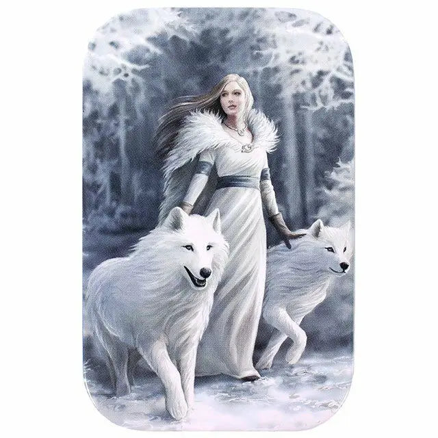 Gothic/Pagan/New AGe/Celtic small Winter Guardian Tin by Anne Stokes 9.6cm x6cm Anne Stokes