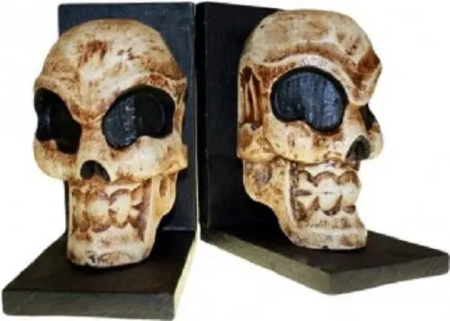 HALLOWEEN/PAGAN/ BALINESE/DAY OF DEAD wood  ARTY FLORAL PAINTED SKULL-21x12cm Unbranded