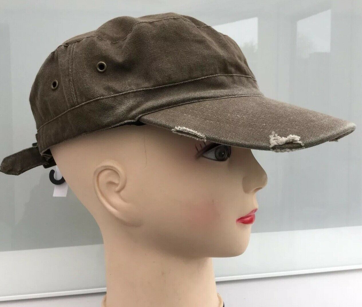 new PEAK CAPS CADET STYLE HATS IN 3 COLOURS IN distressed cotton.adjust sizing Wonkey Donkey Bazaar