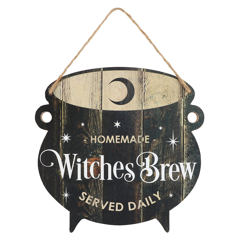 Witches Brew Cauldron MDF Hanging Sign Wonkey Donkey Bazaar