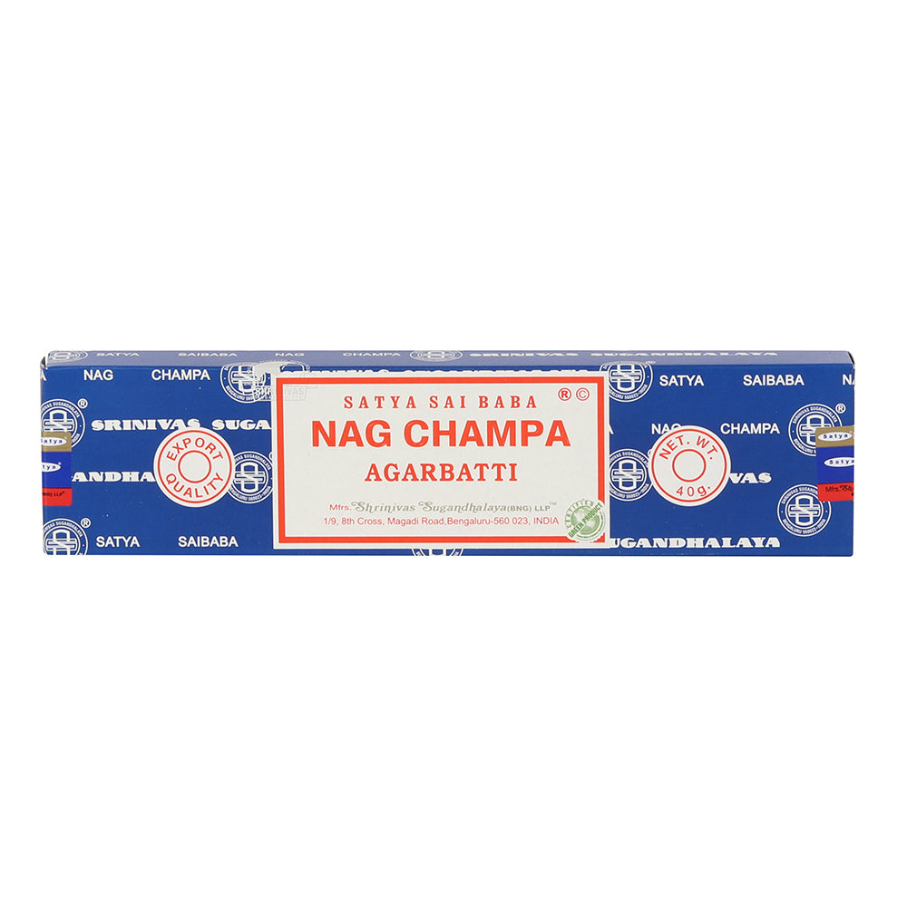 Set of 12 Packets of 40g Sai Baba Nagchampa Incense Sticks Wonkey Donkey Bazaar
