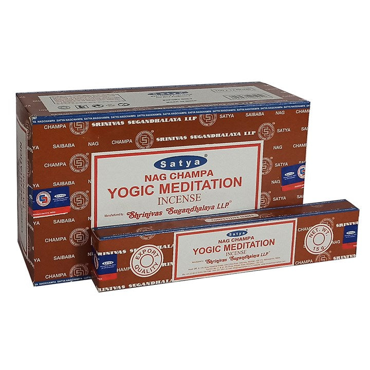 Set of 12 Packets of Yogic Meditation Incense Sticks by Satya Wonkey Donkey Bazaar