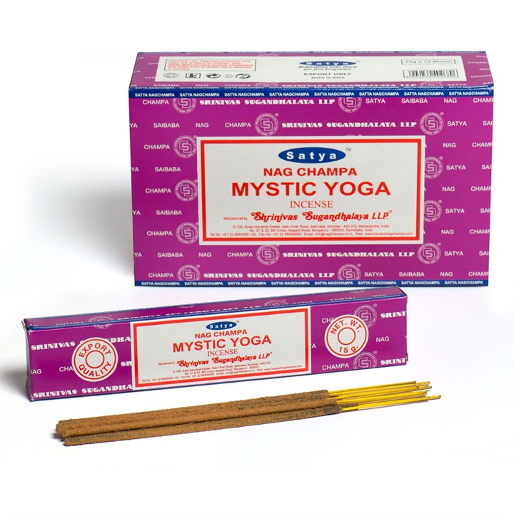 Set of 12 Packets of Mystic Yoga Incense Sticks by Satya Wonkey Donkey Bazaar