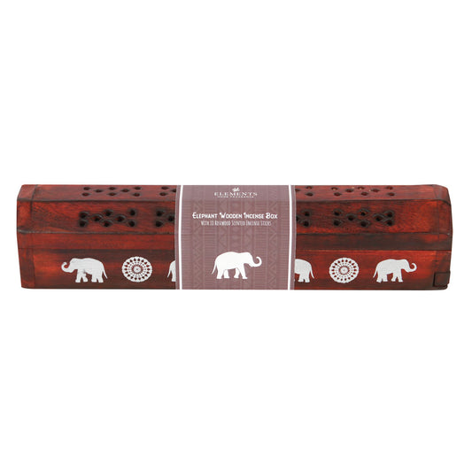 Elephant Wooden Rosewood Incense Box Set Wonkey Donkey Bazaar