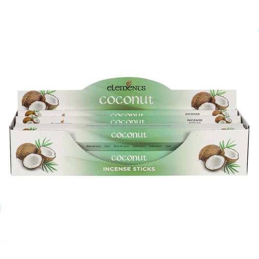 Set of 6 Packets of Elements Coconut Incense Sticks Wonkey Donkey Bazaar
