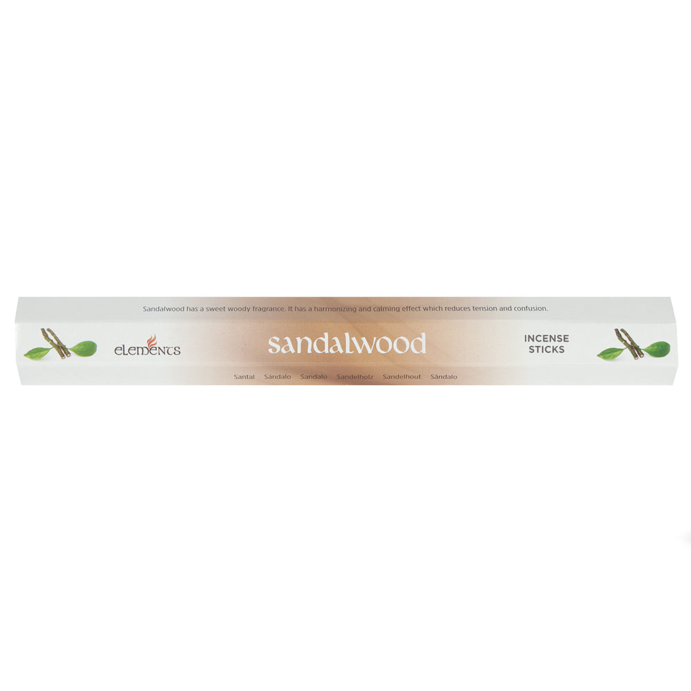 Set of 6 Packets of Elements Sandalwood Incense Sticks Wonkey Donkey Bazaar