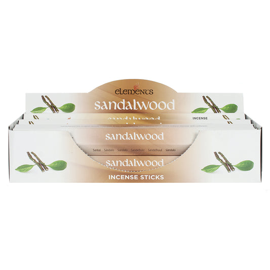 Set of 6 Packets of Elements Sandalwood Incense Sticks Wonkey Donkey Bazaar