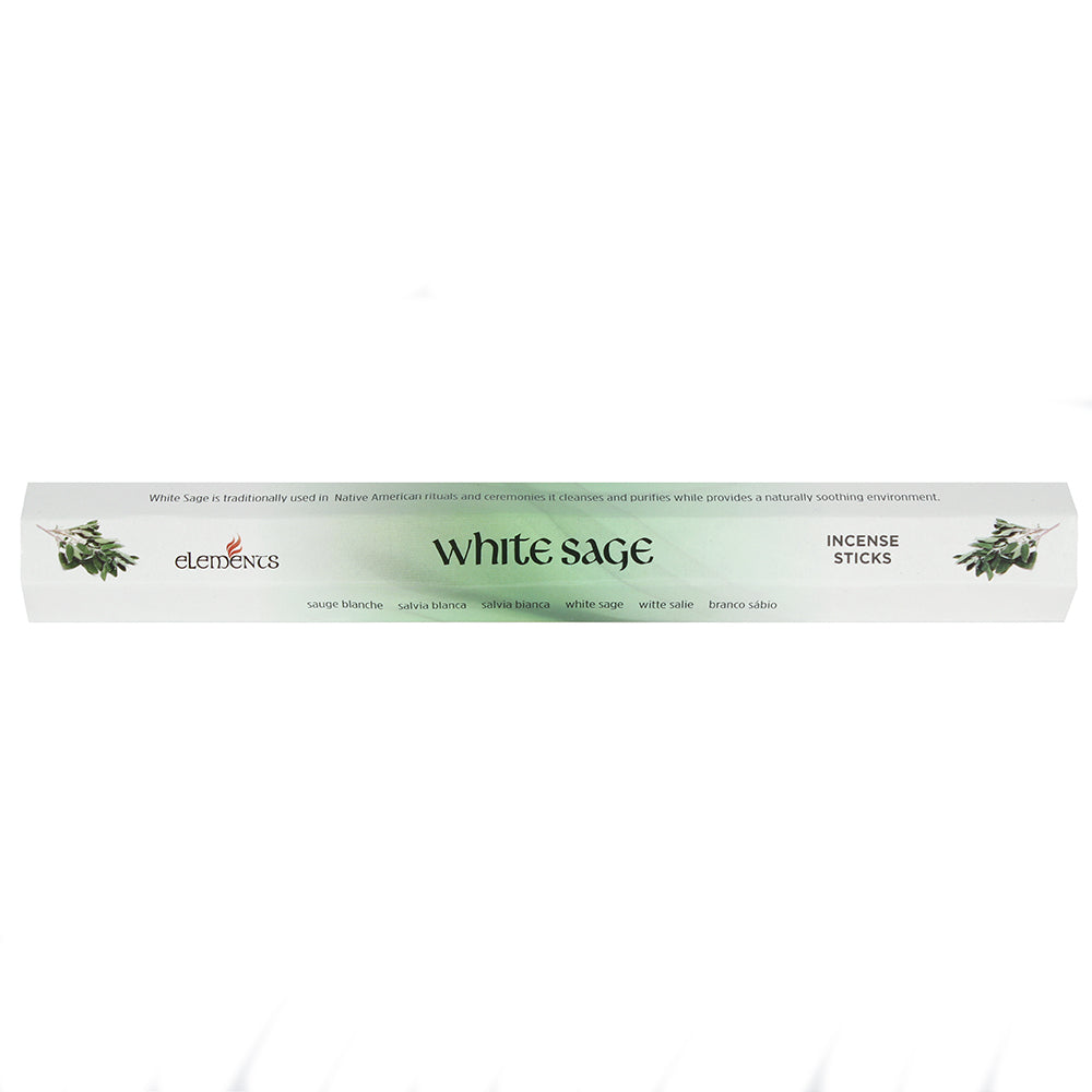 Set of 6 Packets of Elements White Sage Incense Sticks Wonkey Donkey Bazaar