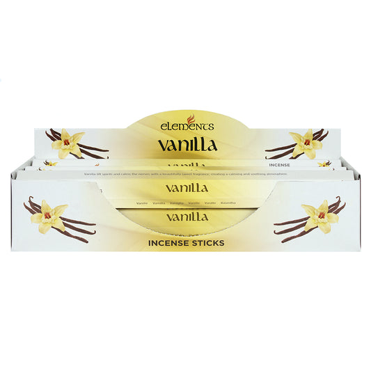 Set of 6 Packets of Elements Vanilla Incense Sticks Wonkey Donkey Bazaar