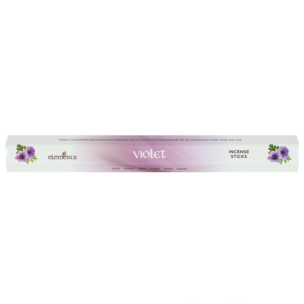 Set of 6 Packets of Elements Violet Incense Sticks Wonkey Donkey Bazaar