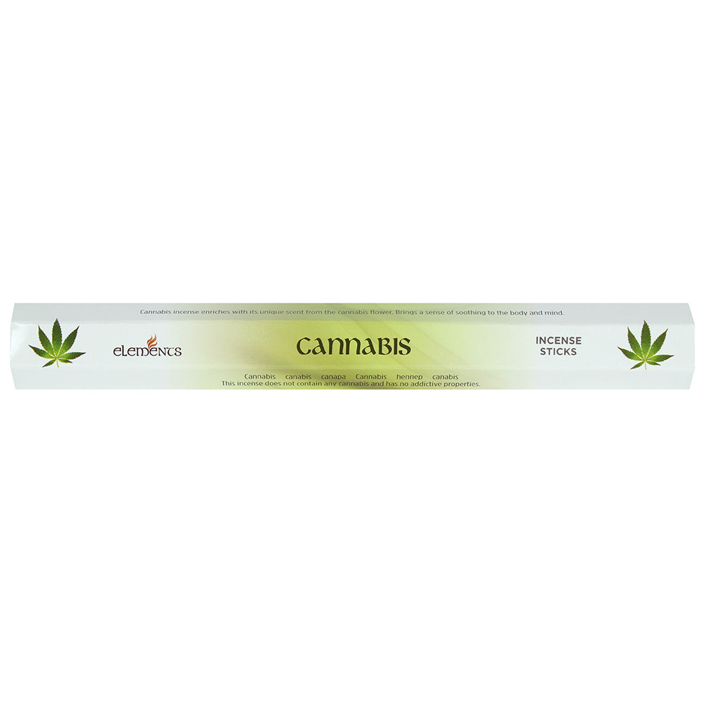 Set of 6 Packets of Elements Cannabis Incense Sticks Wonkey Donkey Bazaar