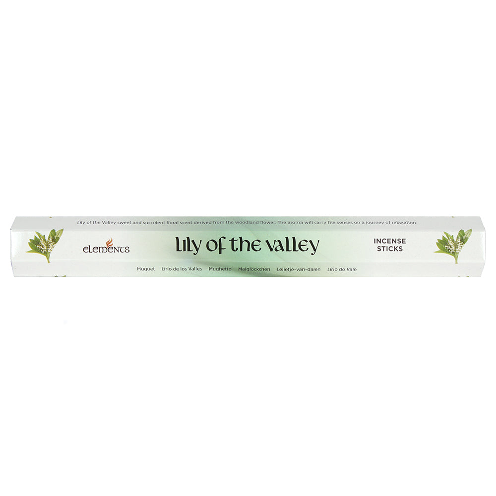 Set of 6 Packets of Elements Lily of the Valley Incense Sticks Wonkey Donkey Bazaar
