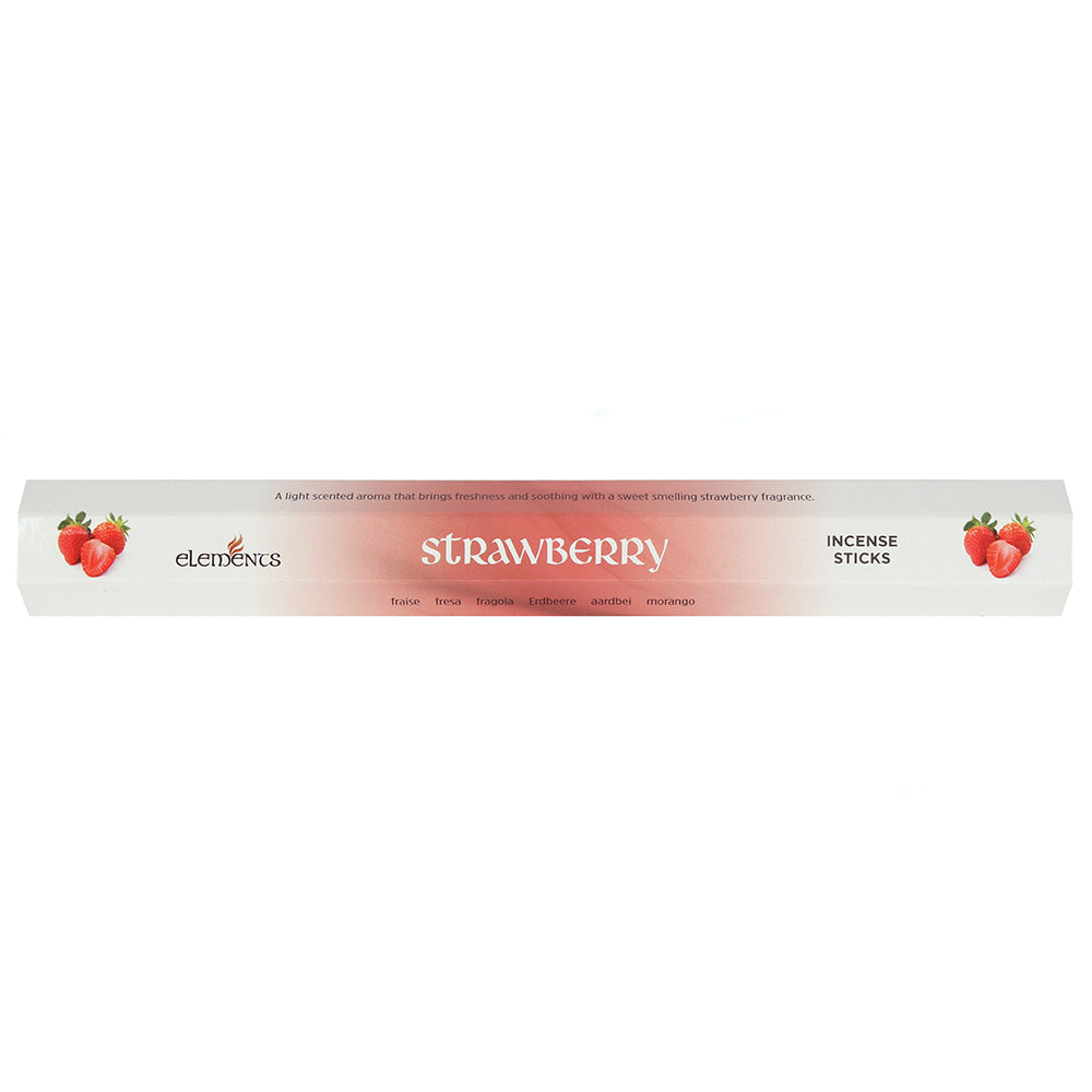 Set of 6 Packets of Elements Strawberry Incense Sticks Wonkey Donkey Bazaar