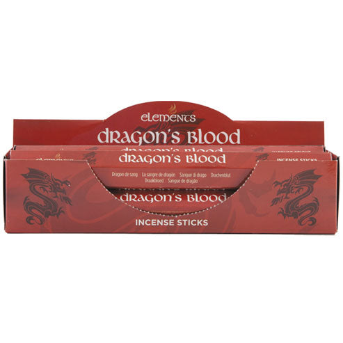Set of 6 Packets of Elements Dragon's Blood Incense Sticks Wonkey Donkey Bazaar