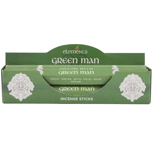 Set of 6 Packets of Elements Green Man Incense Sticks Wonkey Donkey Bazaar
