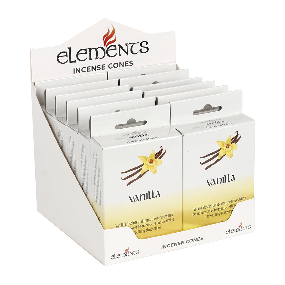 Set of 12 Packets of Elements Vanilla Incense Cones Wonkey Donkey Bazaar