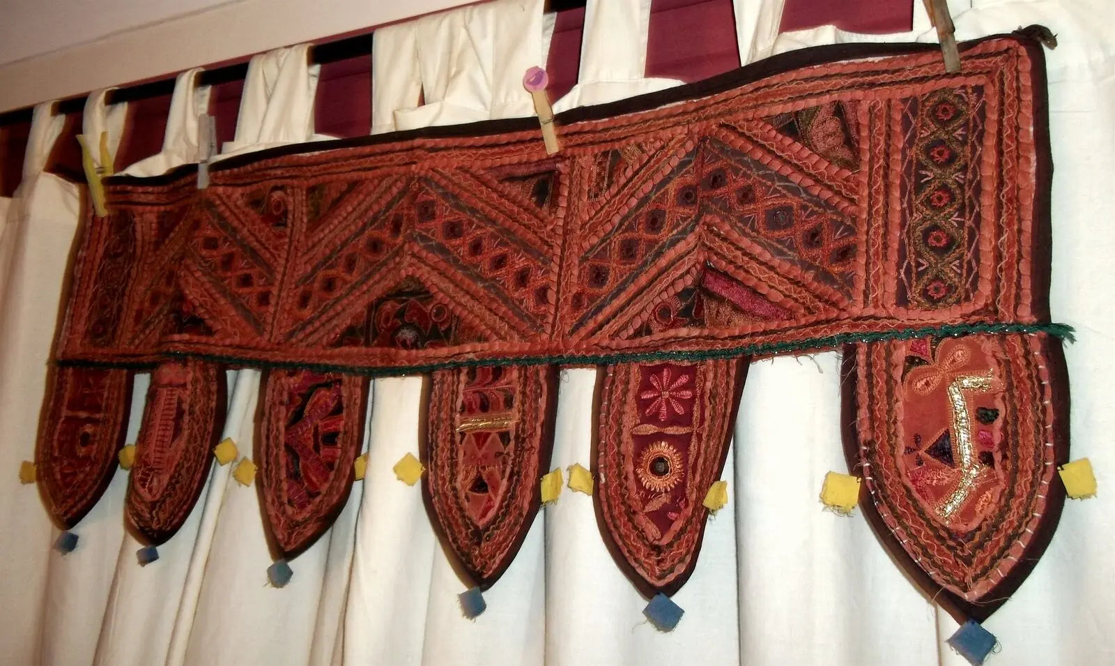 Indian Toran-Ornamentation over doors & windows.hand-embroidered &shisha mirrors Unbranded