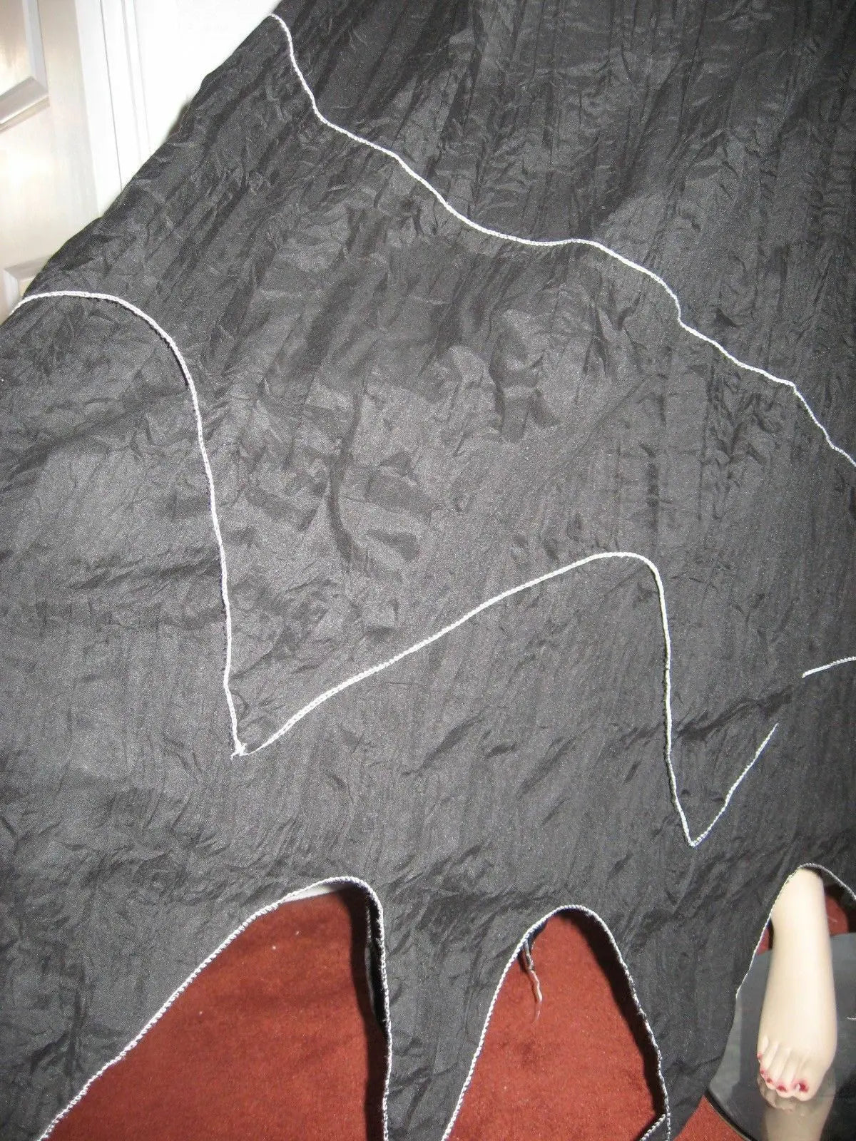 Inverse Gothic black jagged hem layered long skirt size s/m Halloween Party Rock INVERSE