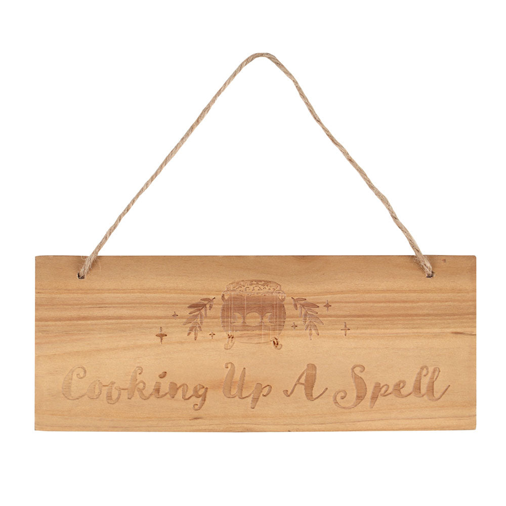 Cooking Up A Spell Engraved Hanging Sign Wonkey Donkey Bazaar