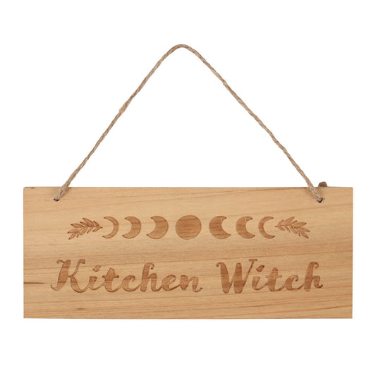 Kitchen Witch Engraved Hanging Sign Wonkey Donkey Bazaar