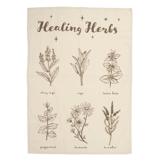 Healing Herbs Tea Towel Wonkey Donkey Bazaar