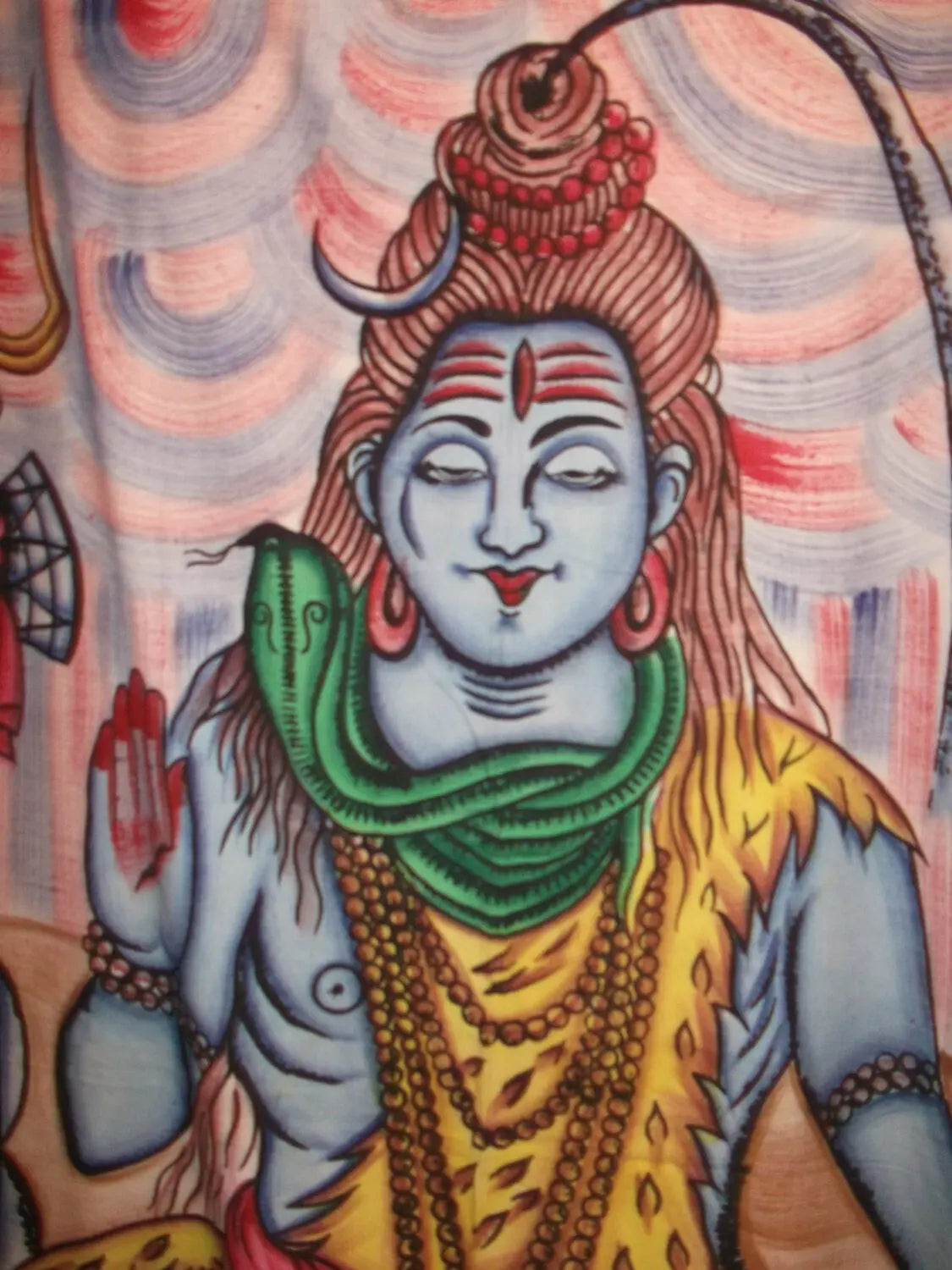 KingSizeThrow/ WallHanging/ BedSpread.Screen/hand-Printed.Ganeshe.Shiva Unbranded