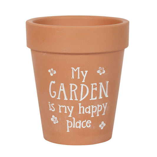 My Garden Is My Happy Place Terracotta Plant Pot Wonkey Donkey Bazaar