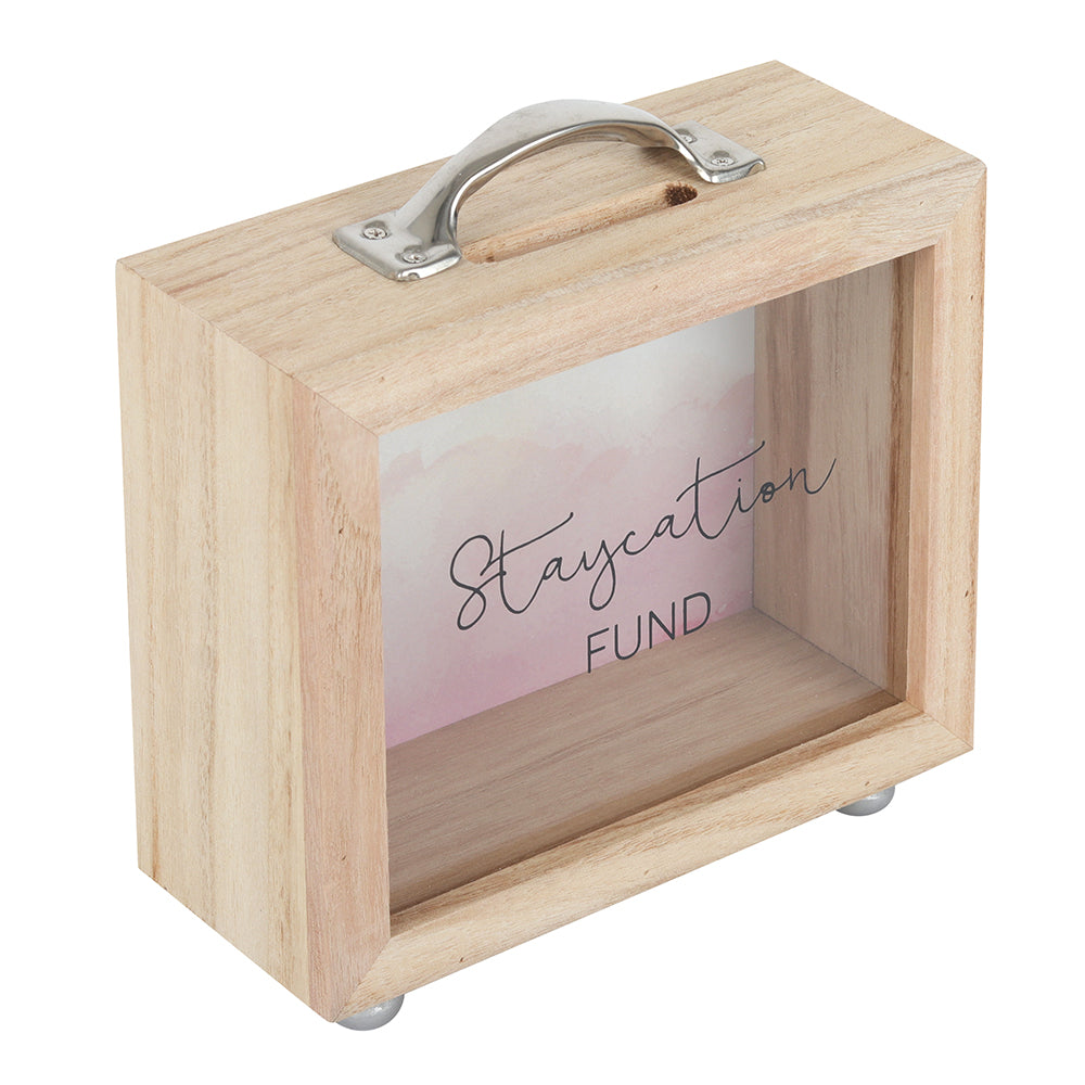 Staycation Fund Money Box Wonkey Donkey Bazaar