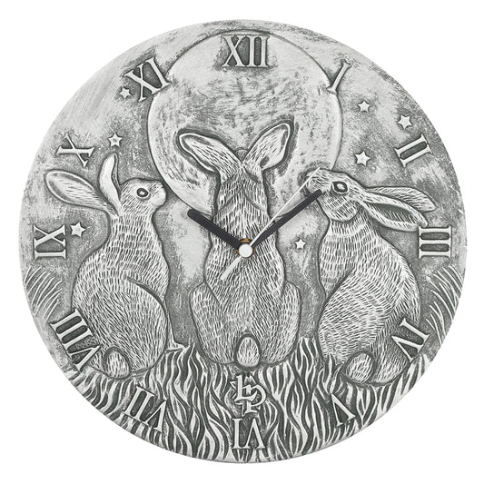 Silver Effect Terracotta Moon Shadows Clock by Lisa Parker Wonkey Donkey Bazaar