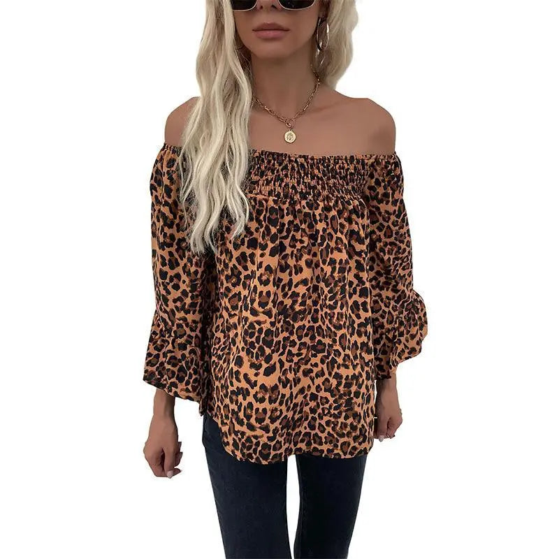 Leopard Chiffon Shirt FashionExpress