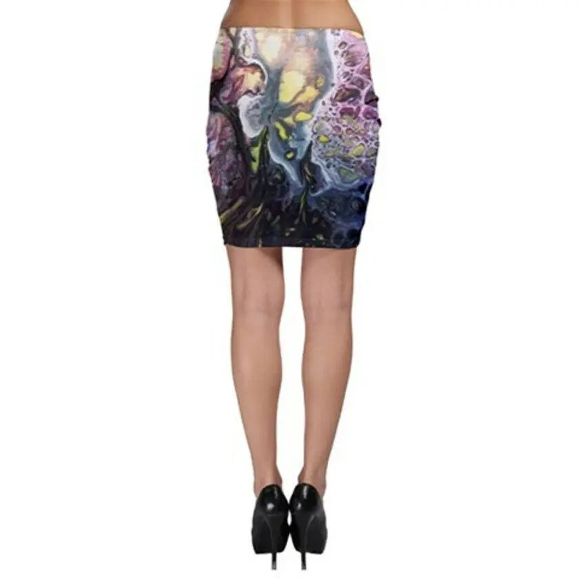 MOON SCOPE Exclusive OriginalDesigner Bodycon skirt-knee length Size:Med10-12uk wONKEYdONKEYbAZAAR