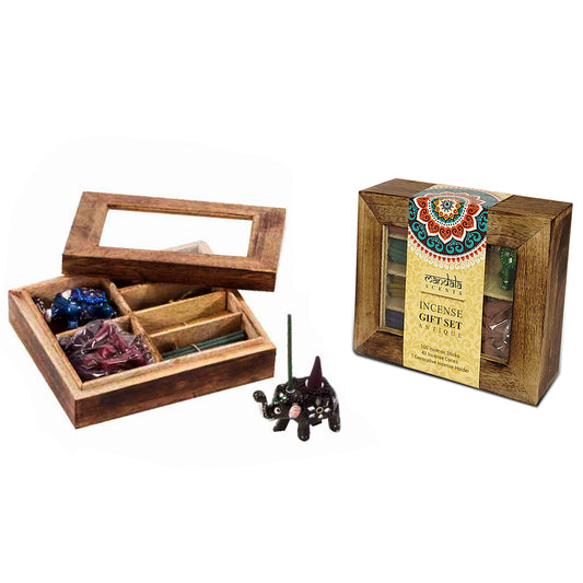 Mandala Incense Gift Set in Wooden Gift Box Wonkey Donkey Bazaar