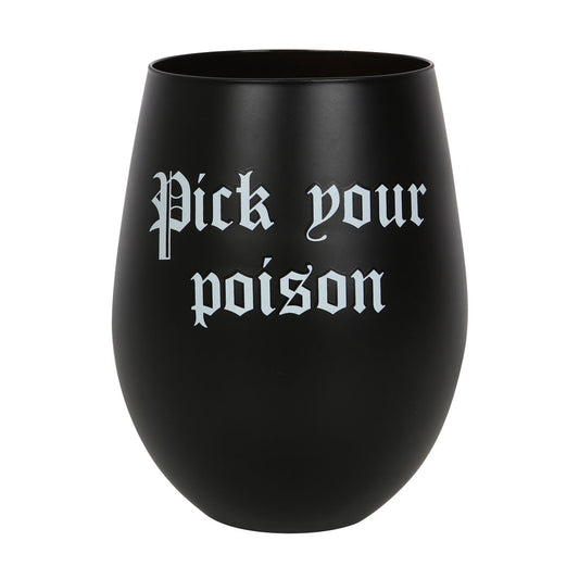 Pick Your Poison Stemless Wine Glass Wonkey Donkey Bazaar
