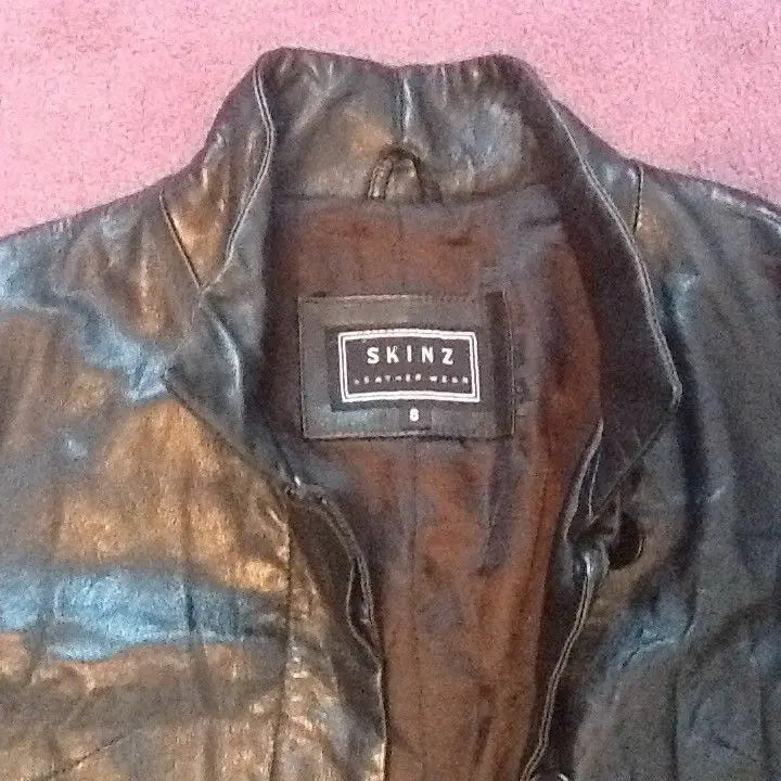 MUST SEE LONG SOFT BLACK LEATHER SLIM COAT Goth Matrix Style size 8 (8/10) VGC Matrix