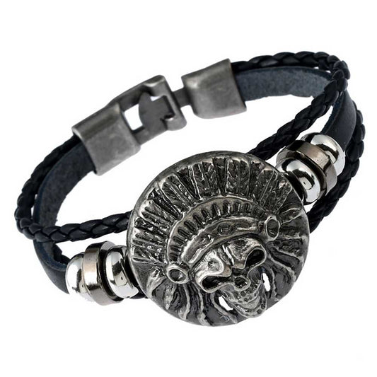 Men's Punk Skull Spider Death Leather Bracelet Rocker Buckle Bracelet Jewellery2 Unbranded