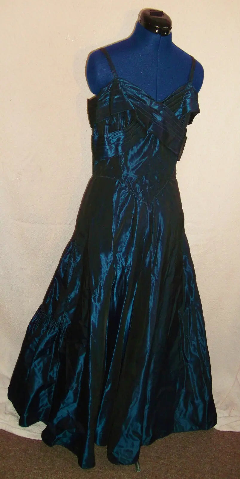 Moeman Young London-Vntage Taffeta eve dress,midnight blue.starched underskirts Moeman Young-London.