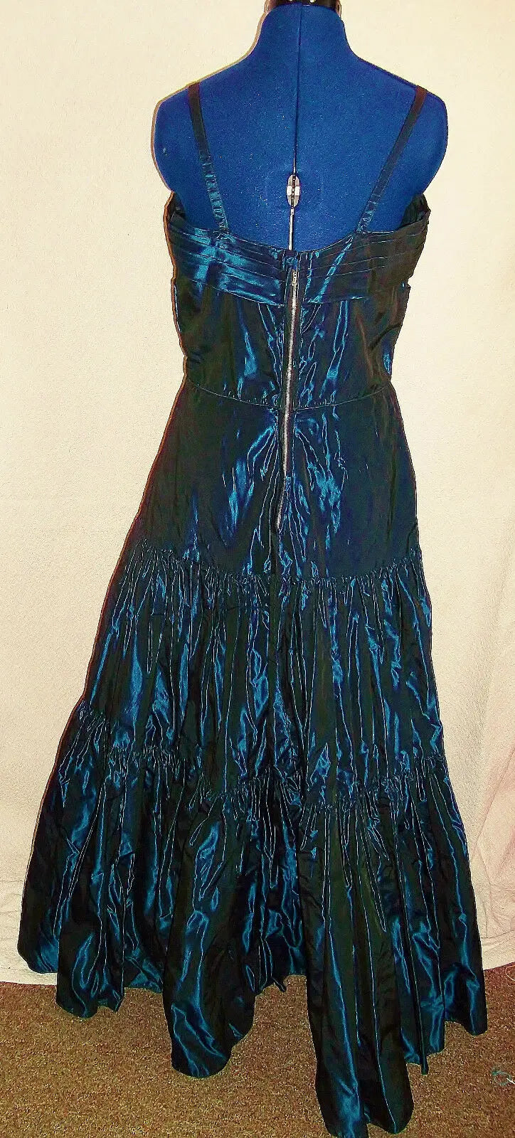 Moeman Young London-Vntage Taffeta eve dress,midnight blue.starched underskirts Moeman Young-London.