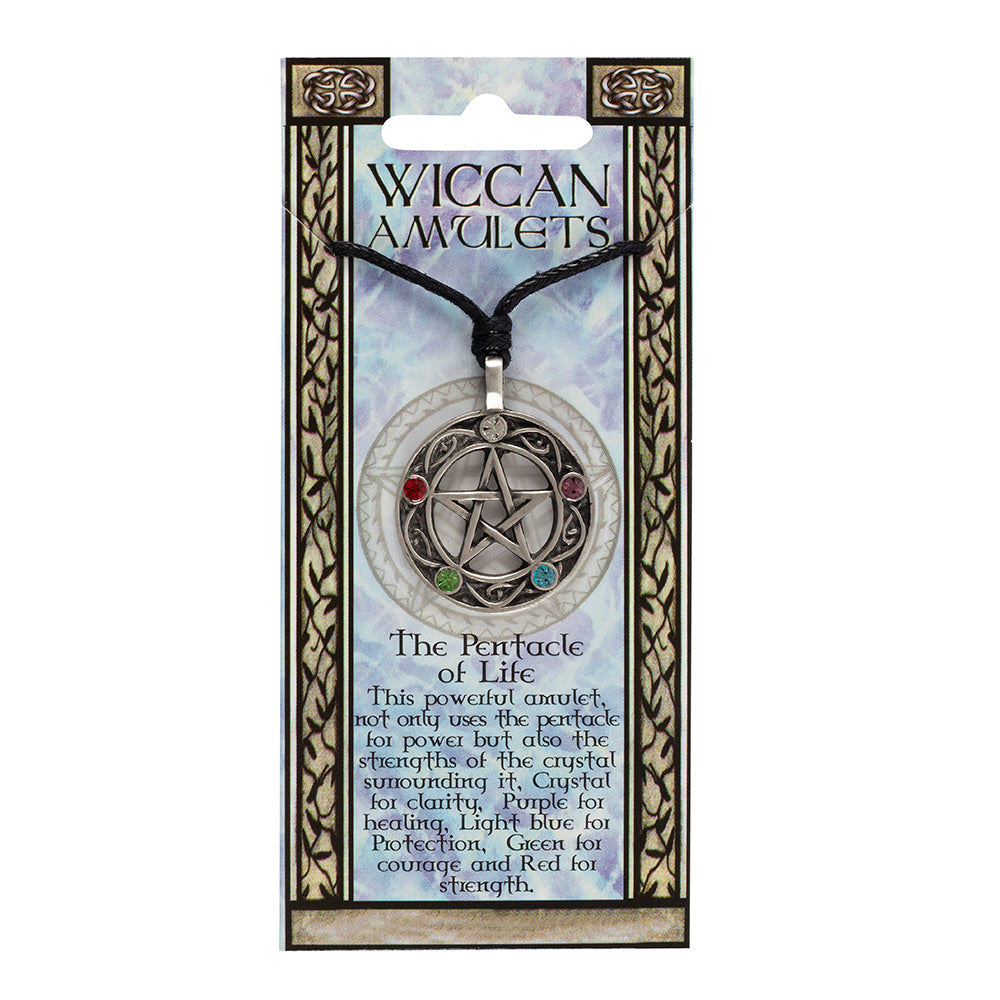 The Pentacle of Life Wiccan Amulet Necklace Wonkey Donkey Bazaar